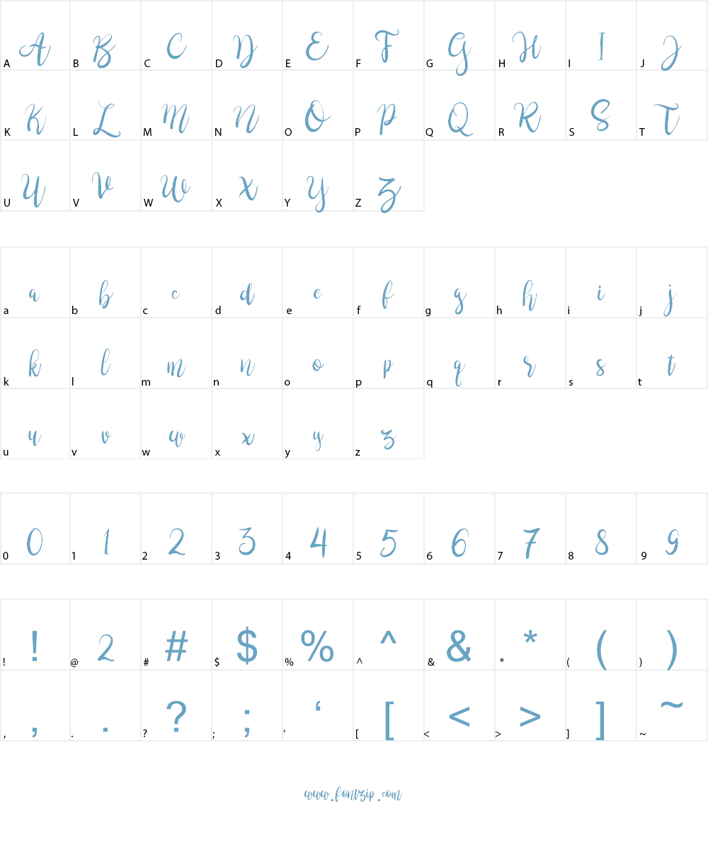 brushgyo Font Character